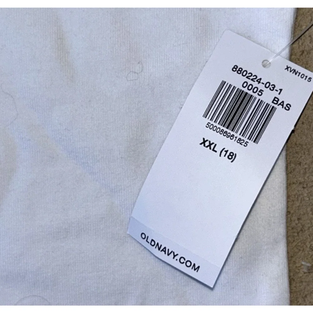 NEW Old Navy White Tank Tops Girls Size XXL (18) Lot of TWO Basic Layering - Picture 3 of 6